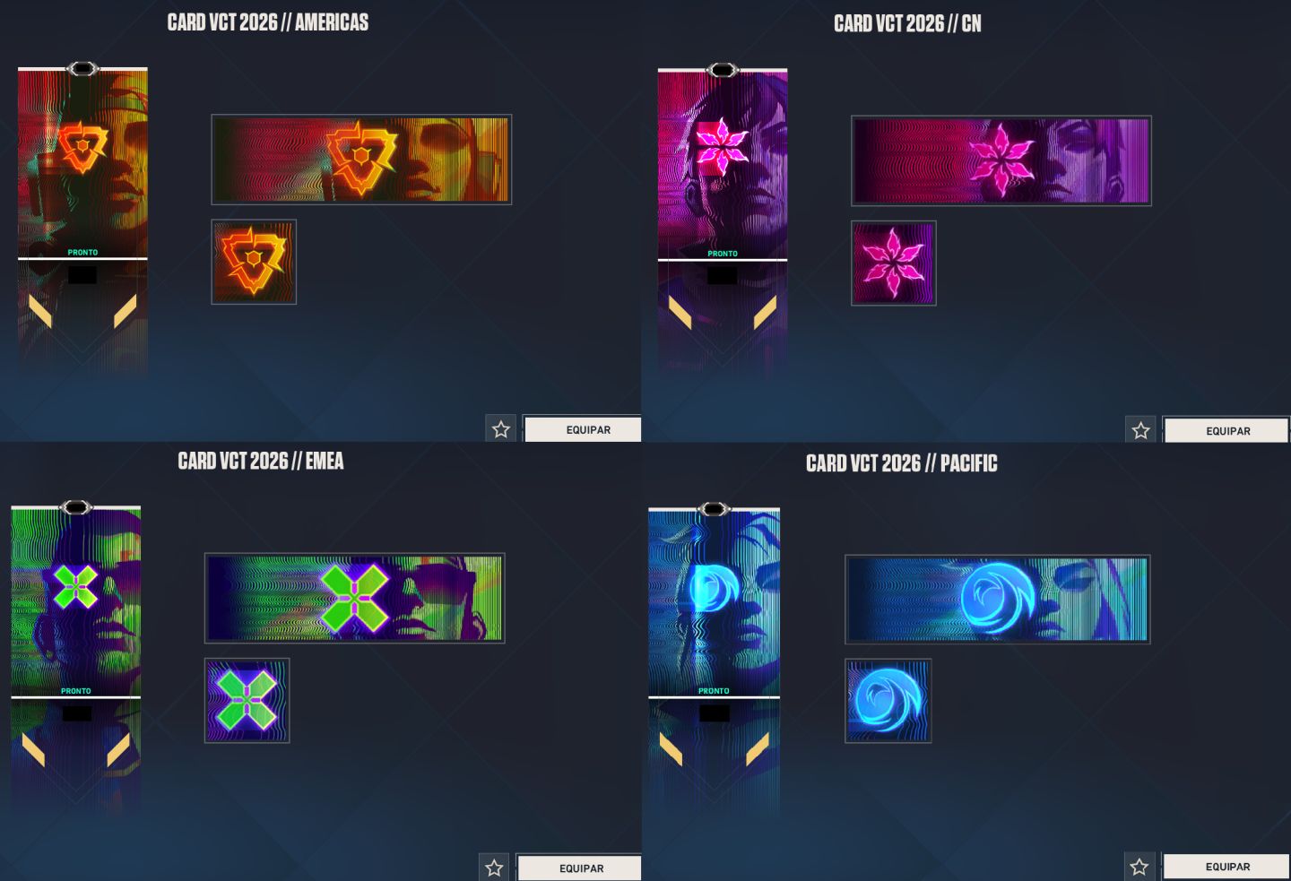 CONTA COM PACOTE CHAMPIONS 2025, KARAMBIT VCT 2025, FACA VCT 2026 E CLASSIC 26.