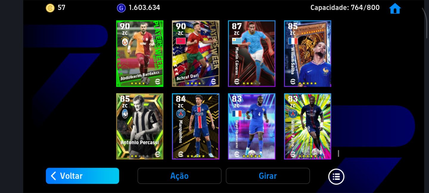 CONTA DE EFOOTBALL MOBILE 3100+ DE FORÇA COLETIVA