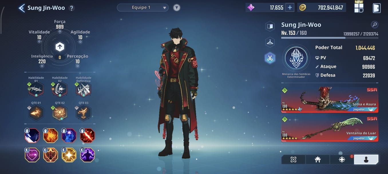 CONTA SOLO LEVELING: ARISE. LV 153, MYRO T2, POWER 4 KK E MEIO
