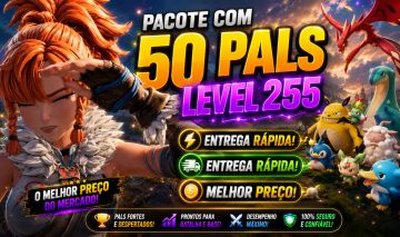 PALWORLD PACOTE COM 50 PALS PERSONALIZADOS (LEVEL 255)