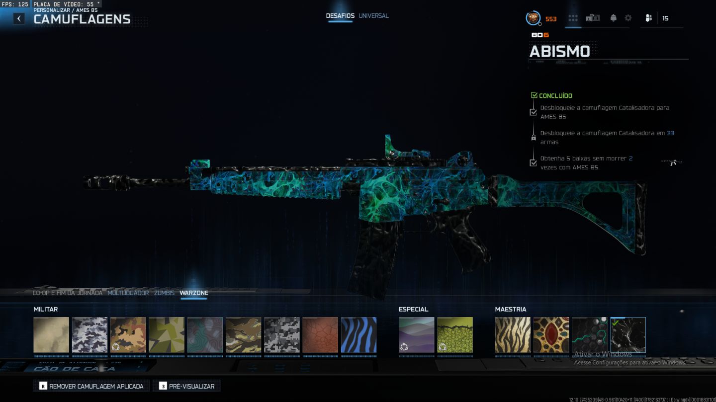 CONTA CALL OF DUTY PREMIUM | PRESTÍGIO MESTRE 600+ |