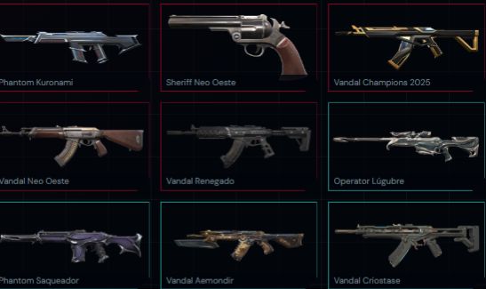 Conta com 75 skins e 4 facas - champions 2025