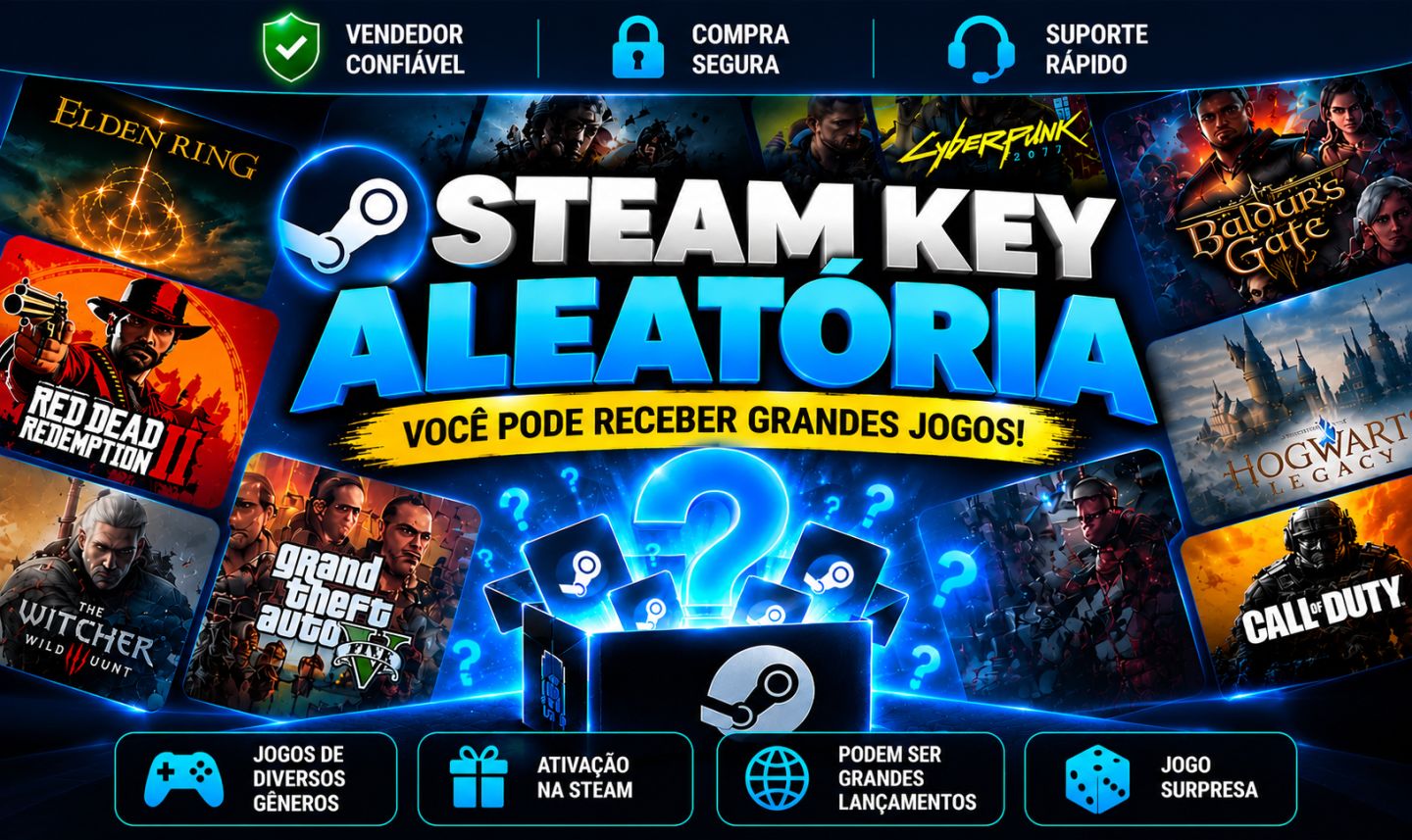 STEAM KEY ALEATÓRIA JOGO SURPRESA PARA PC ATIVAÇÃO NA STEAM ENTREGA RÁPIDA