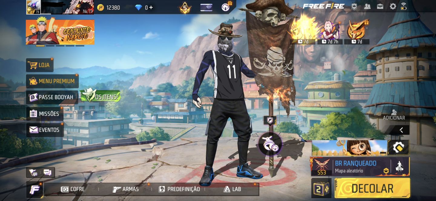 CONTA DE FREE FIRE GEMADA NÍVEL 73 COM ANGELICAL, STEAMPUNK e FITINHA