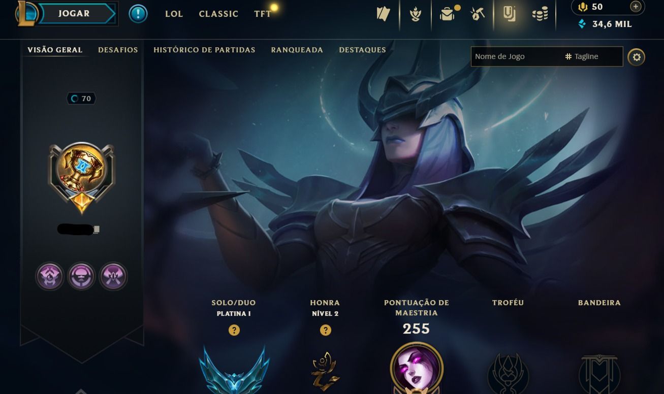 CONTA ÚNICA NO SERVER BR! KAYLE JUÍZA - RAMMUS REI - ELISE/JANNA VITORIOSA