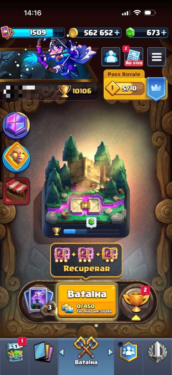 Conta clash Royale 10k troféus e 9 anos de conta
