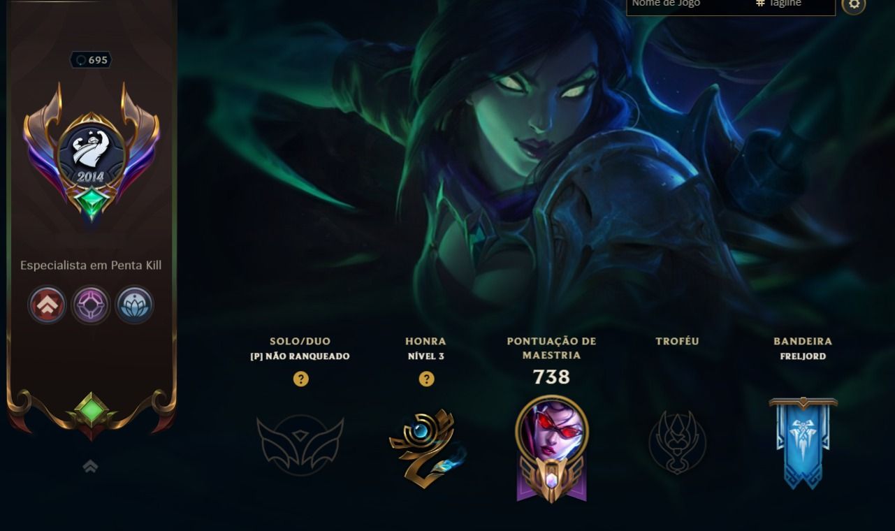 Conta de LOL de 2014