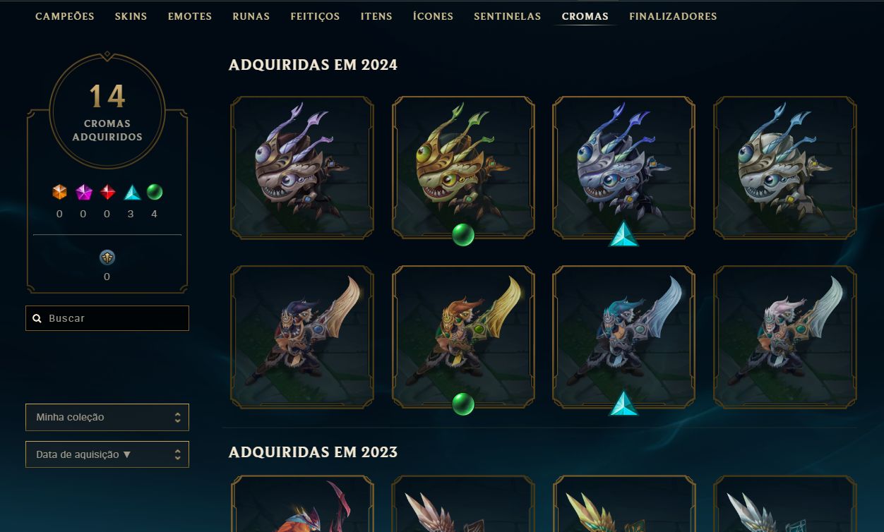 CONTA LEAGUE OF LEGENDS - 86 SKIN - MITICAS/LENDARIAS/EPICAS - FULL ACESSO