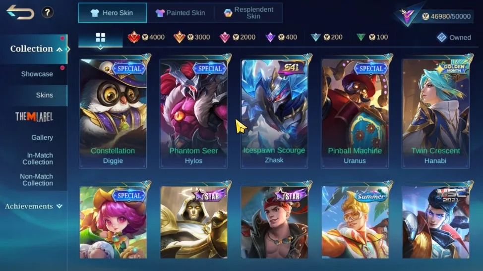232 SKINS - FULL EMBLEMAS - FULL HEROIS