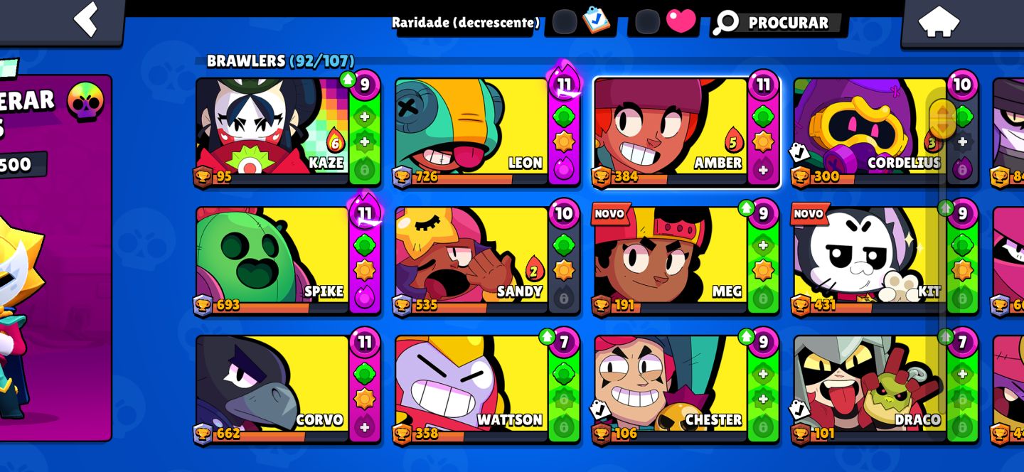 Contas de Brawl Stars Upadíssimas com Vários Troféus e Skins