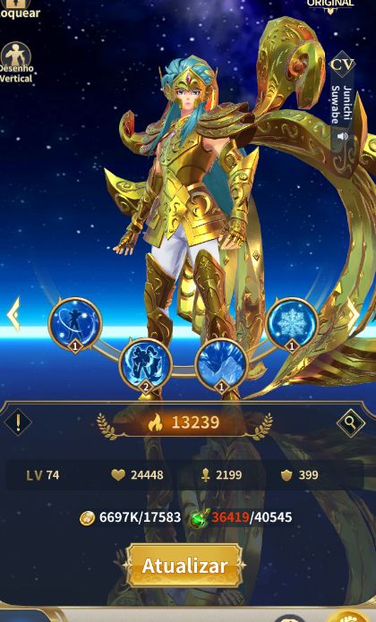 SAINT SEIYA LENDAS DA JUSTIÇA COM GEMAS PANDORA, MYSTORIA, CAMUS DIVINO
