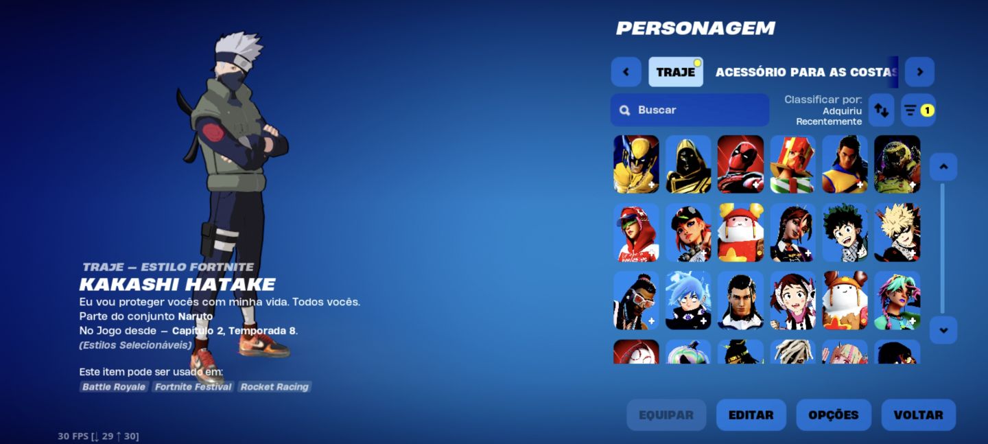 Vende se conta com várias skins raras