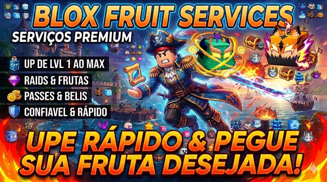 SERVIÇOS BLOX FRUITS NA SUA CONTA - RAÇA V4 -ITENS- TRIAL - DESPERTAR DE FRUTAS