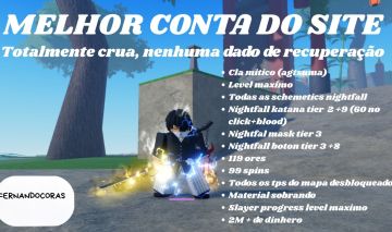 [Slayers 2, Project Slayer 2] Conta Level Max com Clã Mítico Agtsuma+ Nightfall