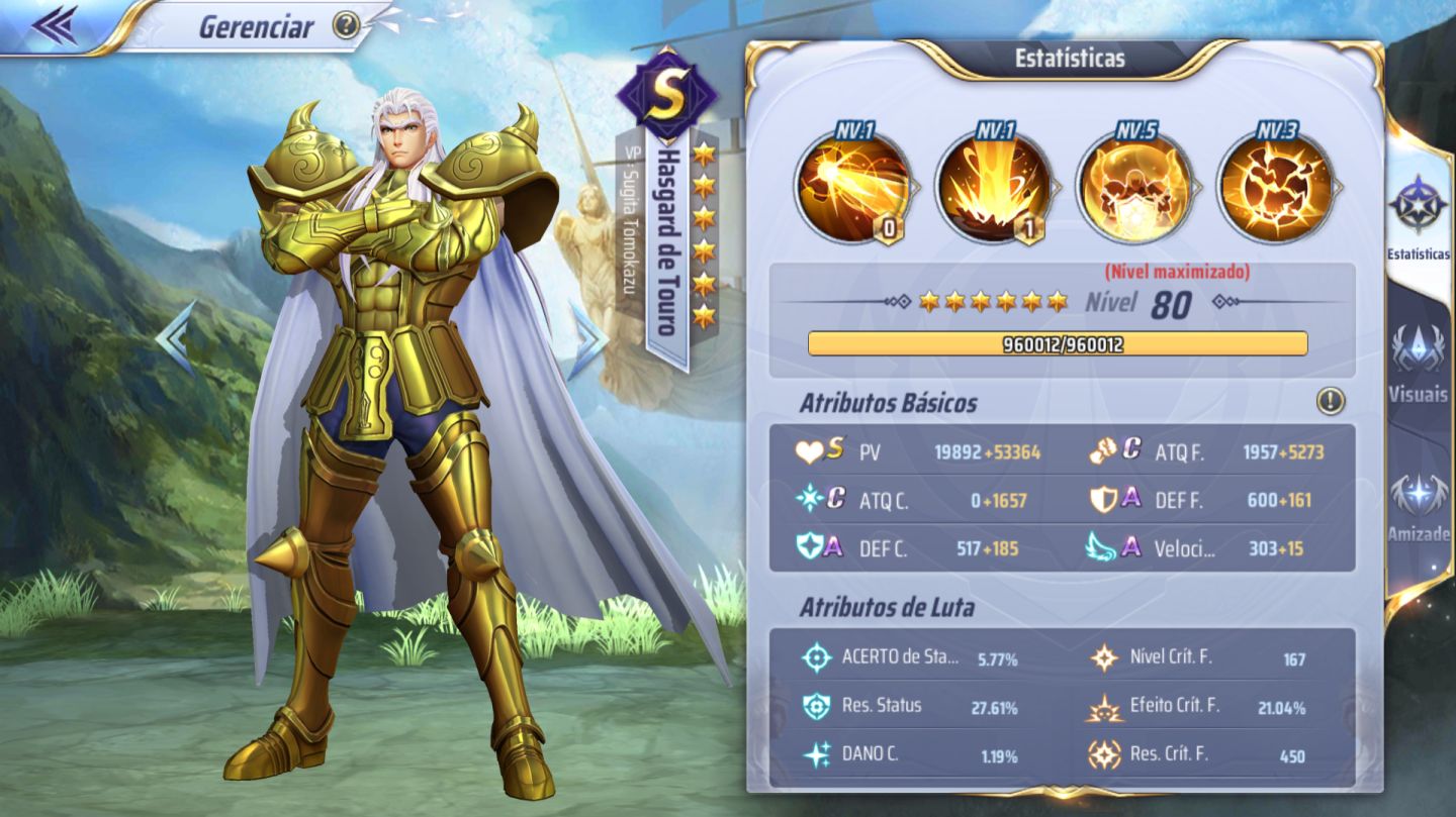 Conta Saint Seiya Awakening A-150