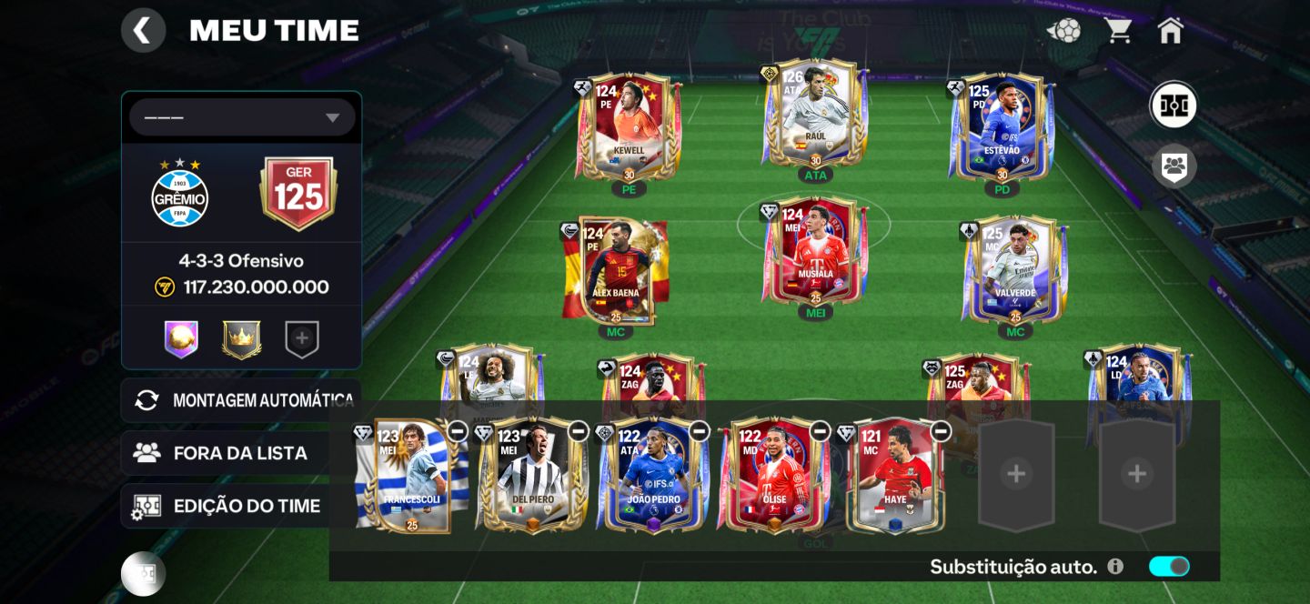 CONTA FC MOBILE | GER 125 | ELENCO FORTE E COMPETITIVO