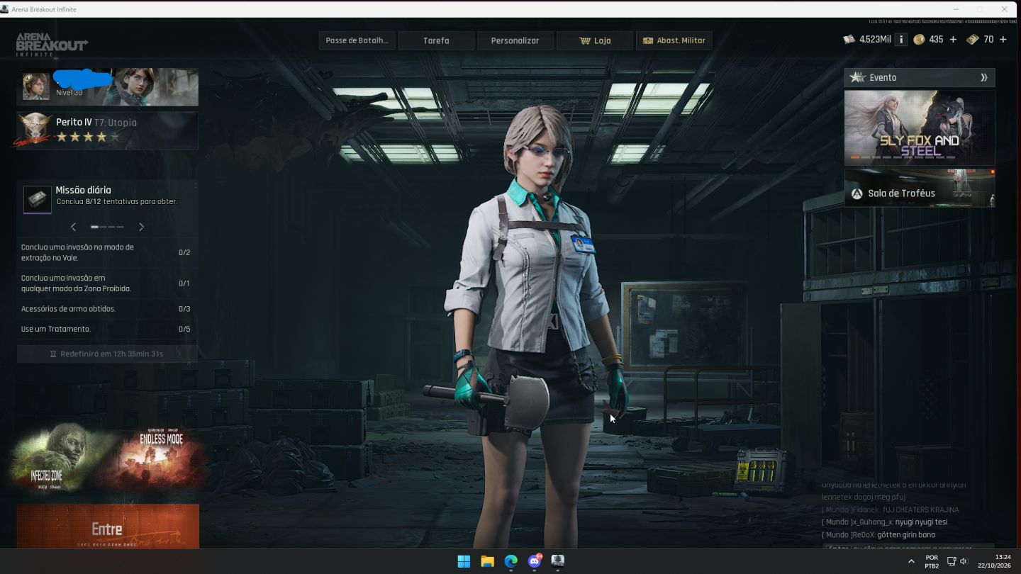 CONTA ARENA BREAKOUT | ABI | SKINS RARAS | EVITA | HK EVITA | S0 | REFJAO
