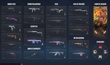 CONTA VALORANT 68 SKINS FULL PERSONAGENS