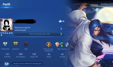Account smurf Honor of Kings, Elo mestre , skins de collab e flawless