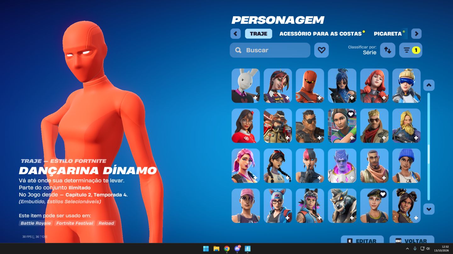 Conta de fortnite OG (+30 Skins compradas, e pacotes exclusivos)