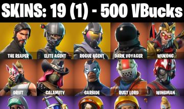 Conta Fortnite com The Reaper | Elite Agent | Rogue Agent | Dark Voy e 19 Skins