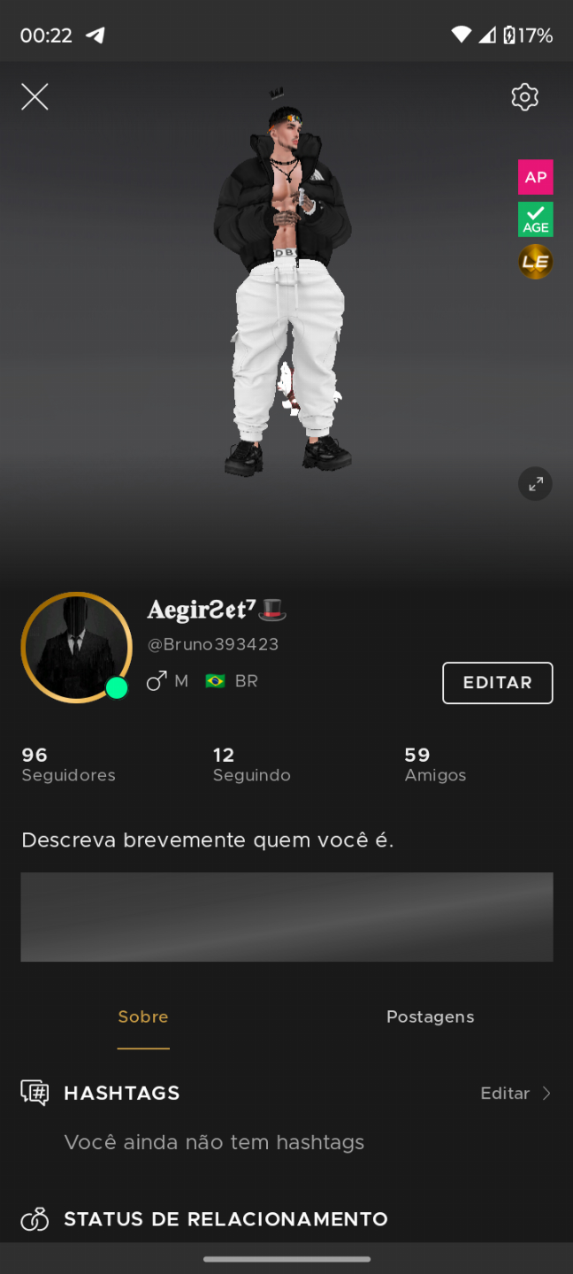 Conta IMVU a pronta entrega venha conferir essa incrível conta
