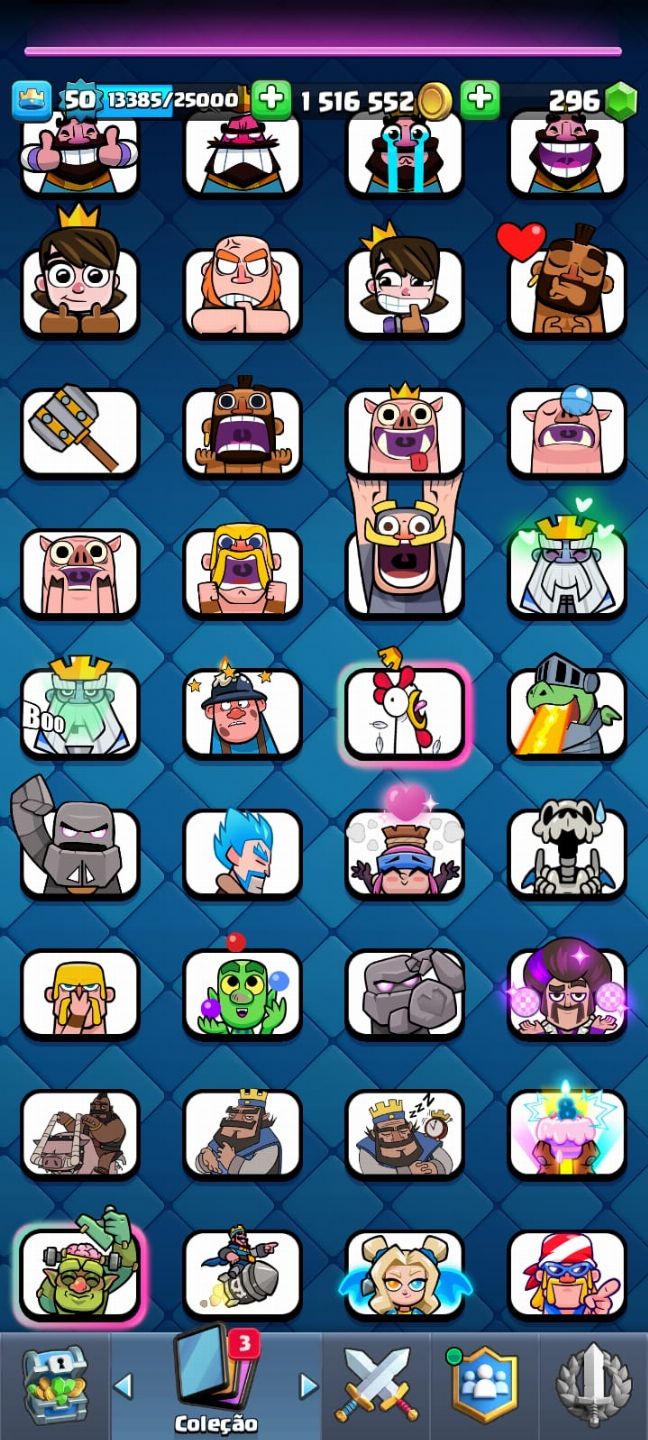 Conta de brawl e clash muito rara