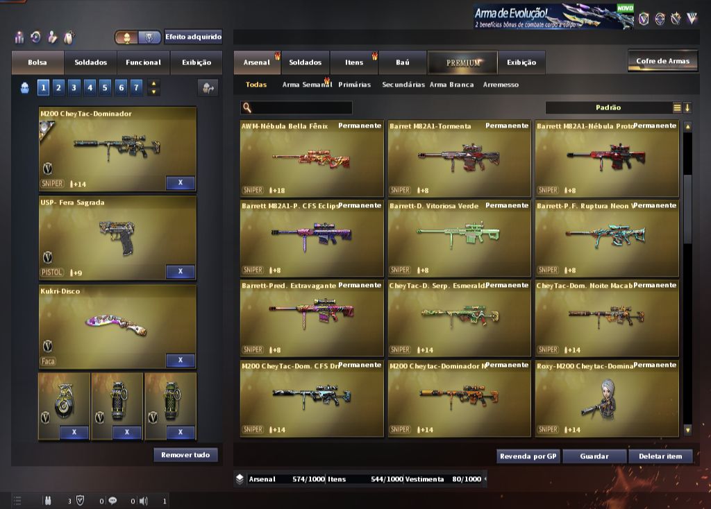 CONTA CROSSFIRE COM 87 VIPS, VÁRIAS VITORIOSAS E PERFEITA PARA TODOS OS MODOS!