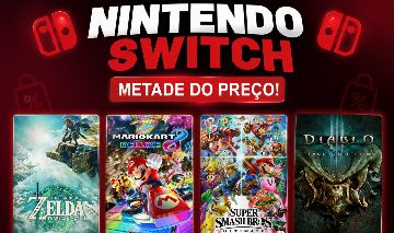 Conta Nintendo Switch com Zelda, Mario, Splatoon e muito mais
