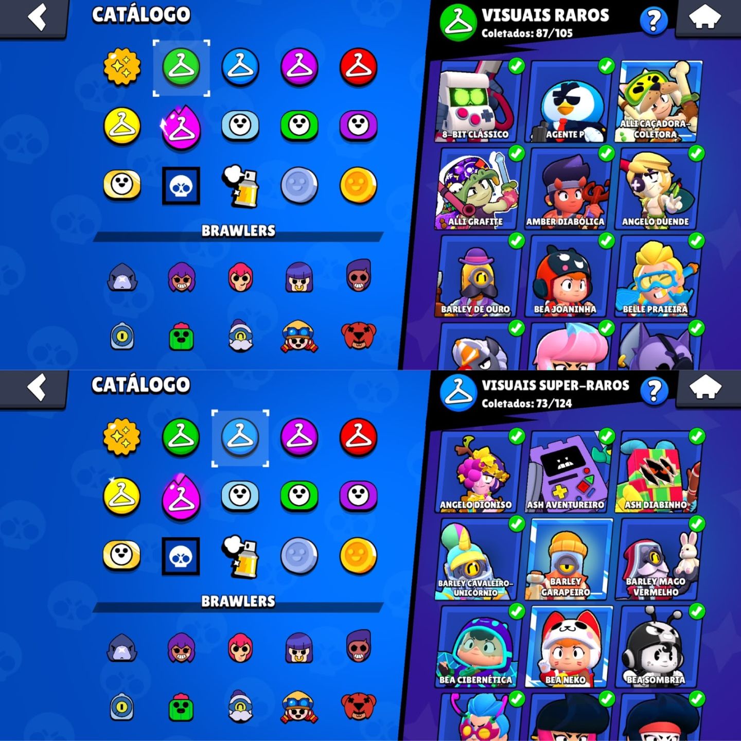 CONTA DE BRAWL STARS 61K DE TROFEUS |107 BRAWLERS FAMA LUNAR