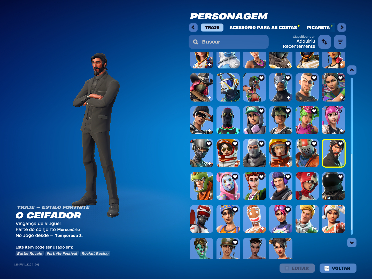 Conta S3 e algumas skins e temporadas
