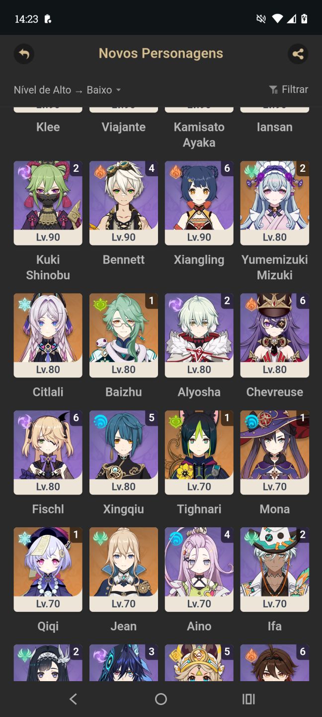 Conta Genshin+Star Rail+ ZZZ FireflyE2+DahliaE2S1(Skins Klee,Ayaka e Firefly)