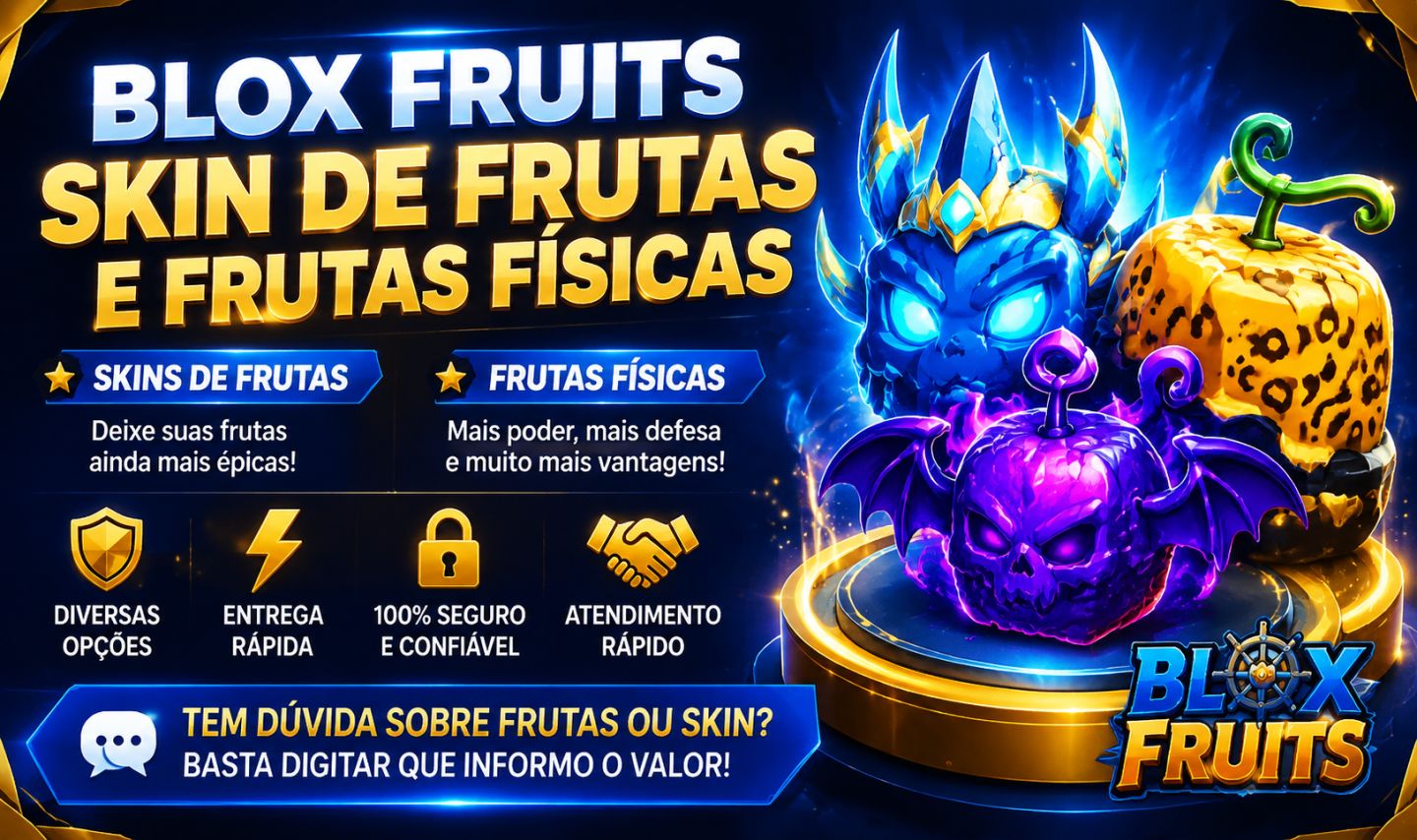 Frutas físicas e skin de frutas de Blox fruit