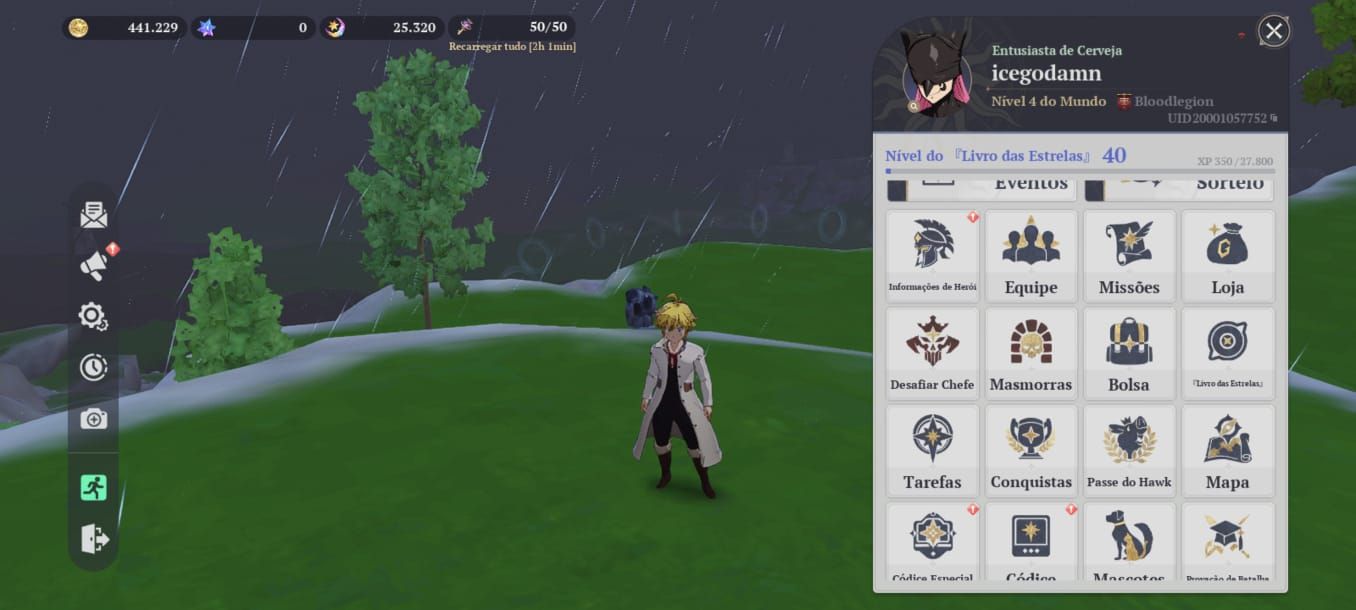 Conta 7ds origin muito boa e com muitos personagens upados + de 80 tiros