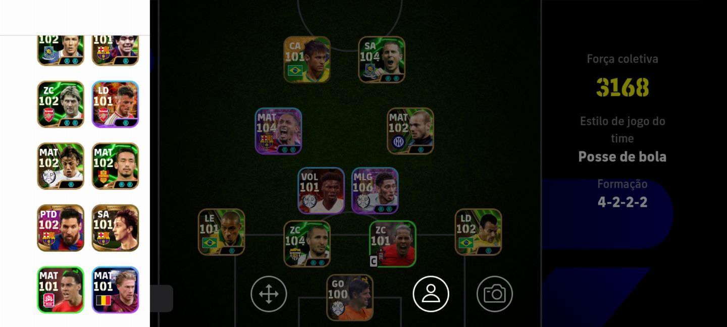CONTA EFOOTBALL 3168 DE FORÇA