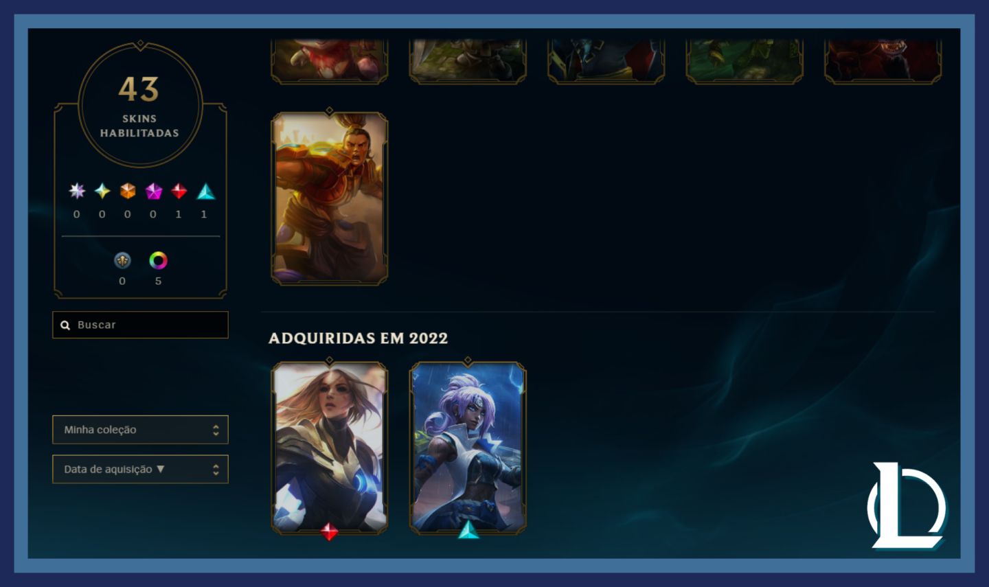 Conta com 2 Skins - Lvl 34 Pronta para Ranked!!!