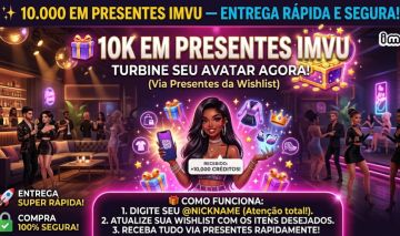 10.000 CRÉDITOS IMVU -Presente