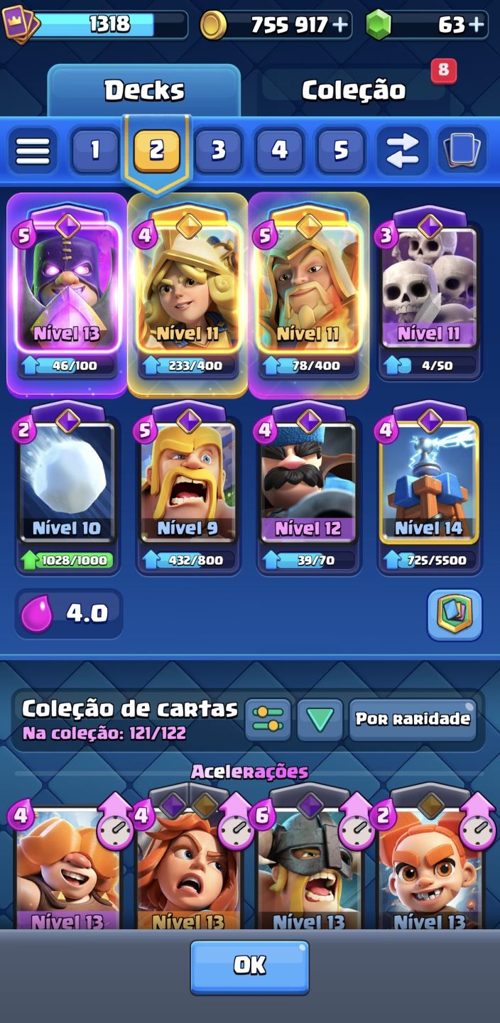 CONTA CLASH ROYALE 7.700 TROFEUS