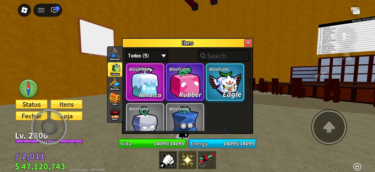 Contas BloxFruits 43M+ de Belli
