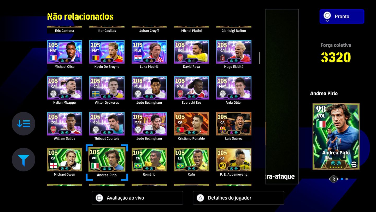 CONTA EFOOTBALL 2027 À VENDA CONTA COMPLETA ELENCO MUITO FORTE! Top 600