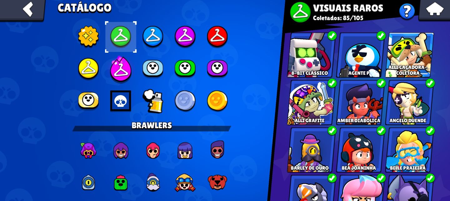 CONTA BRAWL STARS COMPLETA! 66K !VÁRIOS NÍVEL 11!! CONTA DE 2022! ! MUITAS SKINS