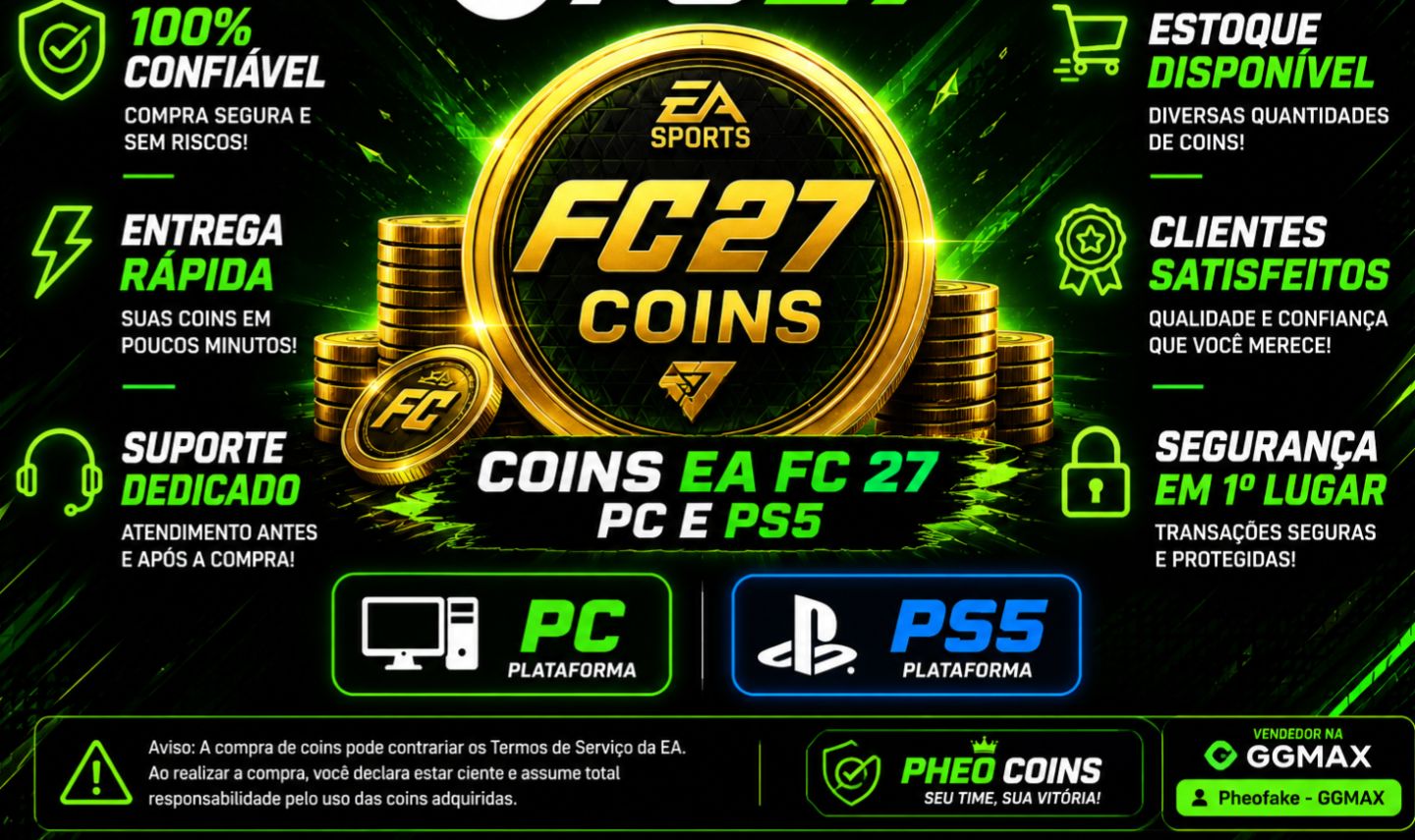 COINS EA FC 27 - MOEDAS MAIS BARATAS DO MERCADO - PC/PS5