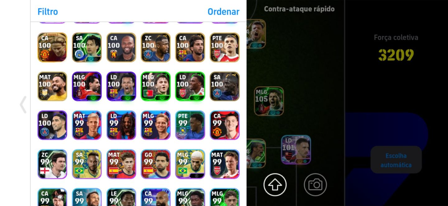 CONTA EFOOTBALL DE ELITE À VENDA FORÇA COLETIVA 3209+