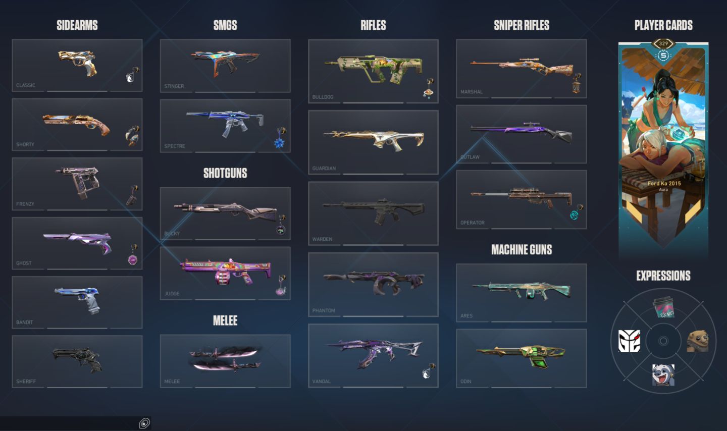 CONTA VALORANT +20 SKINS COMPRADAS | SKINS PREMIUM E EXCLUSIVAS