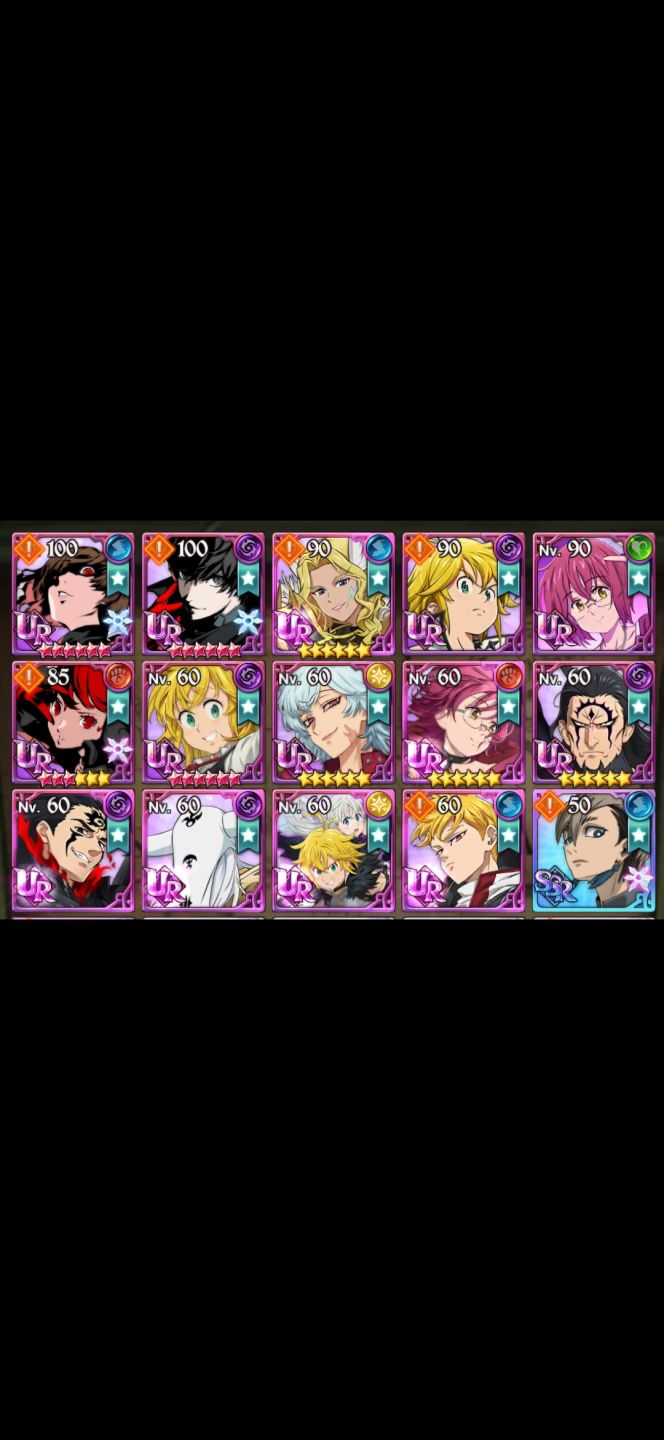 Conta 7ds grand cross collab Persona e personagens meta + 300 diamantes