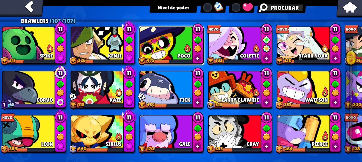Brawl stars CONTA 9/10, +5 passe comprados, skin edgar rara