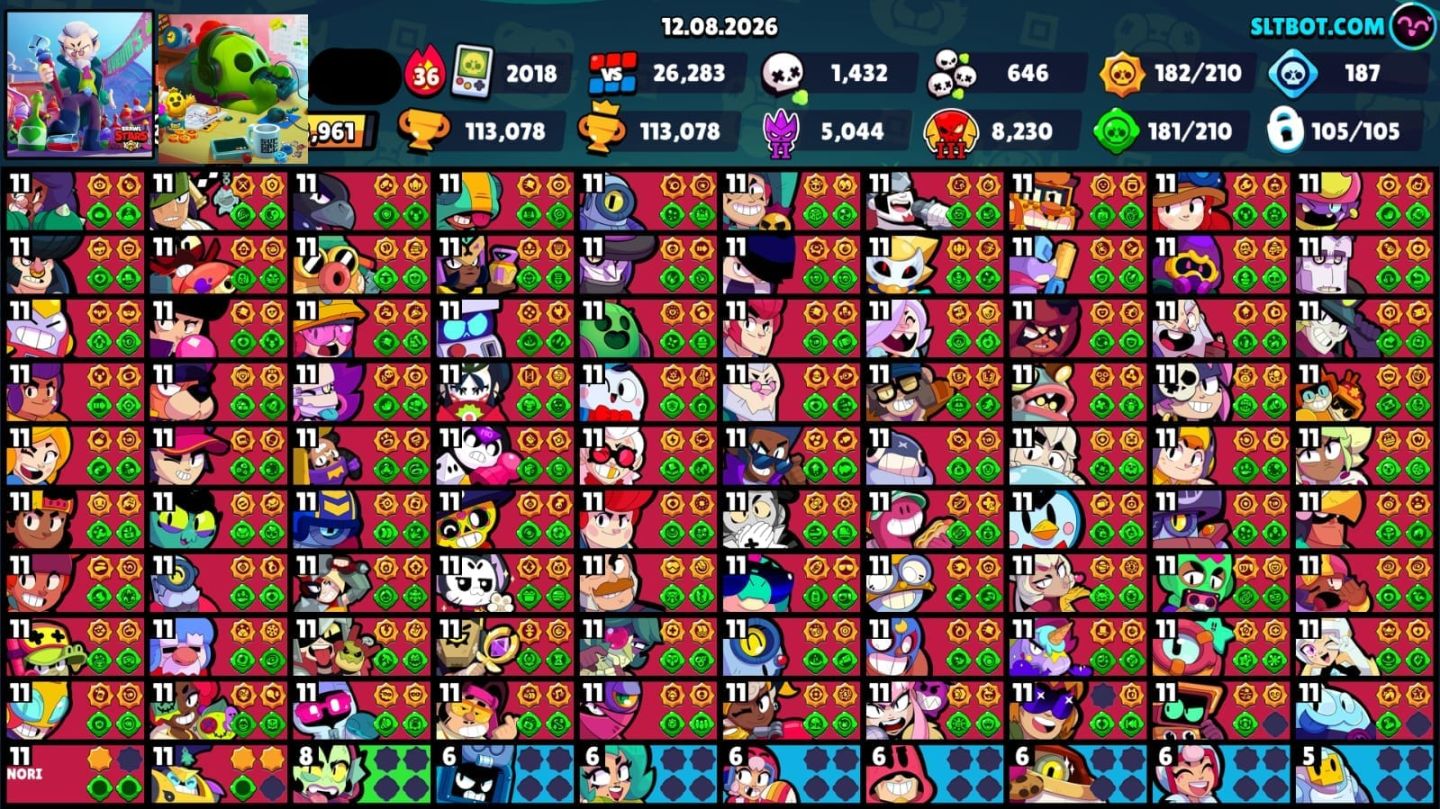 CONTA 114K + 400 SKINS + 10 PASSES + BRINDES + CONQUISTAS + ID SUPERCELL JOGOS