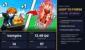 CONTA ABSURDA NO LOOT TO FORGE, MINERIO INFINITO, 13,48 QA DE PODER + ESPADA S!