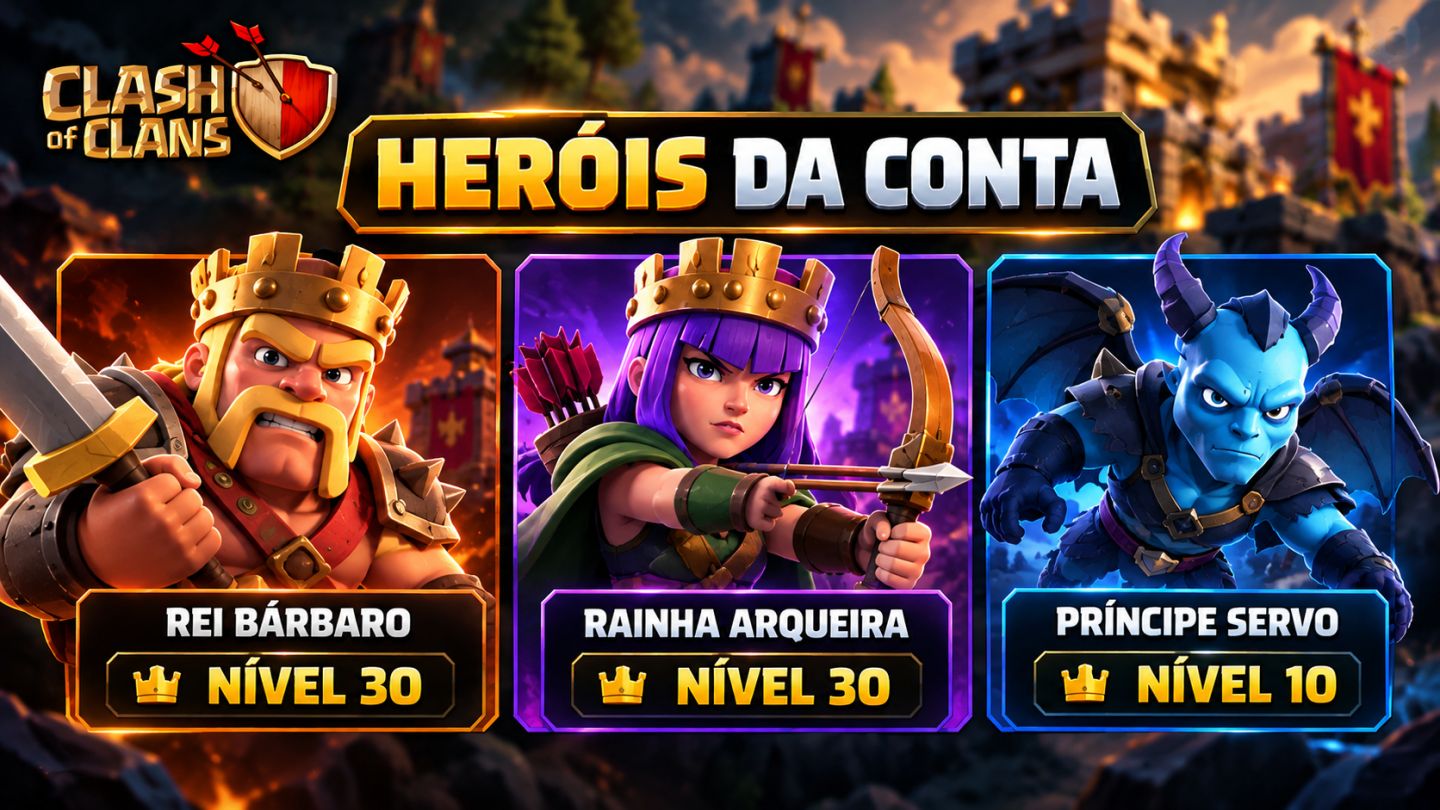 Clash of Clans CV9 | 4 Construtores | 454 Gemas | Full Acesso