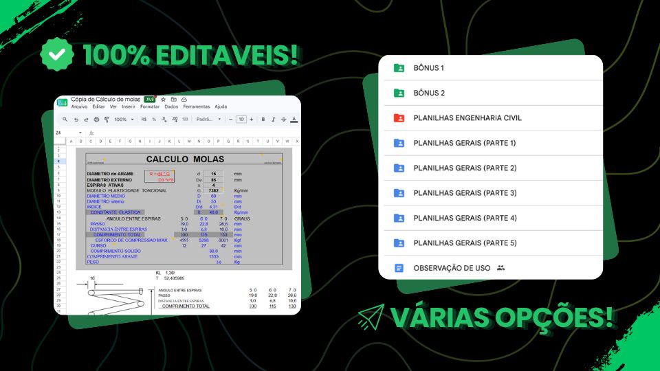 PACK DE 40 MIL PLANILHAS DE EXCEL EDITAVEIS + BÔNUS (ENTREGA AUTOMATICA)